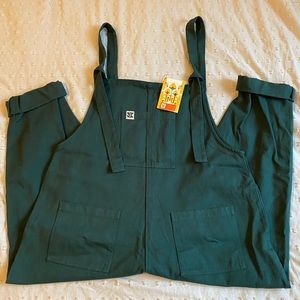 Lucy & Yak | Posy Green Overalls | Large